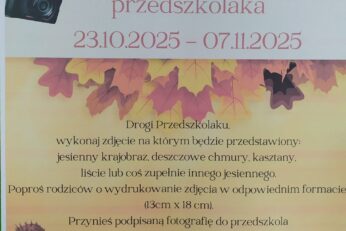 Konkurs „Jesień w obiektywie przedszkolaka”